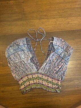 Free People Multicolor Smocked Waist Floral Paisley Camisole